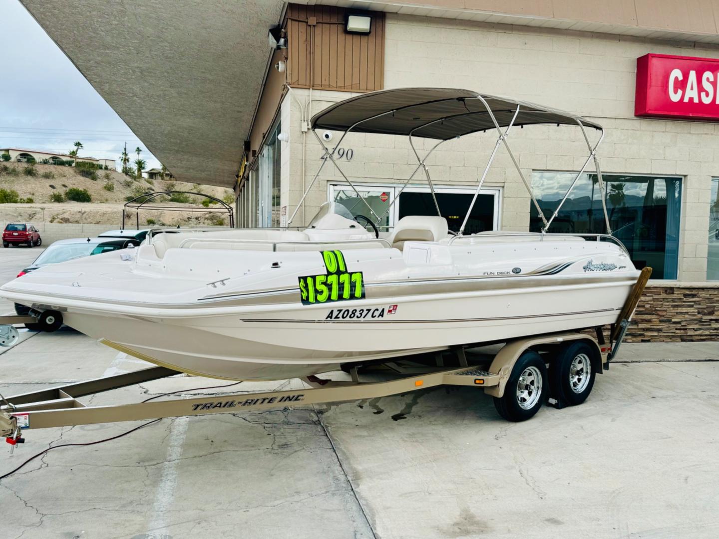 2002 White Hurricane 201 , located at 2190 Hwy 95, Bullhead City, AZ, 86442, (928) 704-0060, 0.000000, 0.000000 - 2001 Hurricane boat model 201. Super clean. On consignment. great hul. runs great . just serviced. 20 ft . 5.0 mercruiser mp engine . 418 hours on boat. Lake ready. clean interior. $15777 or best offer . on consignment. - Photo#16